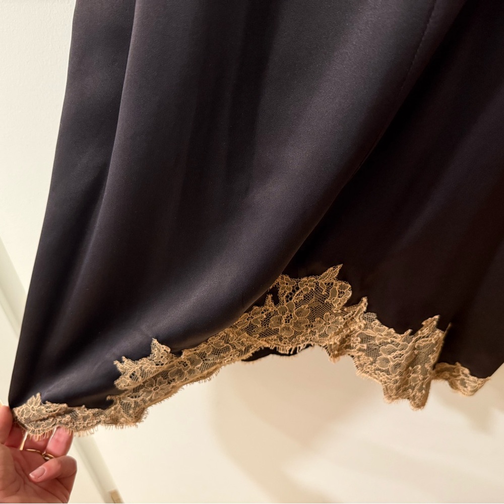 Rag and Bone lingerie inspired silk slip dress with lace trim - Picture 8 of 9